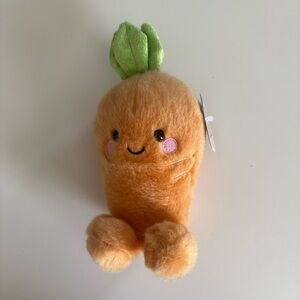 FREE ADD ON Charming Orange Carrot Plush Toy with Green Leaves